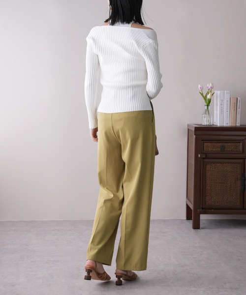 IAMUSE(アイアミューズ)の「〈SETアイテム〉オフショルダー×アメスリセットニットトップス S0913【IAMUSE】(ニット/セーター・レディース・ホワイト/グレー/ブラック・FREE)」の10枚目の写真