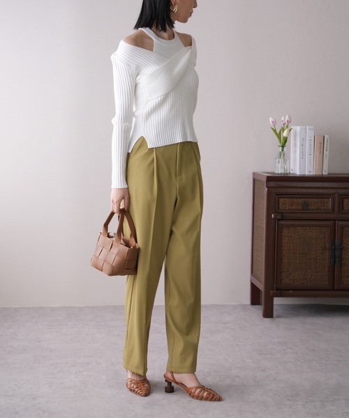 IAMUSE(アイアミューズ)の「〈SETアイテム〉オフショルダー×アメスリセットニットトップス S0913【IAMUSE】(ニット/セーター・レディース・ホワイト/グレー/ブラック・FREE)」の11枚目の写真