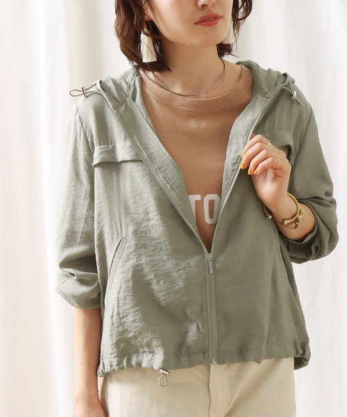 libelle more（リベル モア）の「シアーマウンテンパーカー　フード付きブルゾン（マウンテンパーカー・レディース・イエロー/ライトカーキ/ブラック/オフホワイト・M/L）」の3枚目の写真