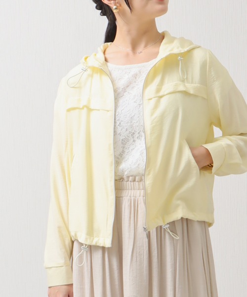 libelle more（リベル モア）の「シアーマウンテンパーカー　フード付きブルゾン（マウンテンパーカー・レディース・イエロー/ライトカーキ/ブラック/オフホワイト・M/L）」の4枚目の写真