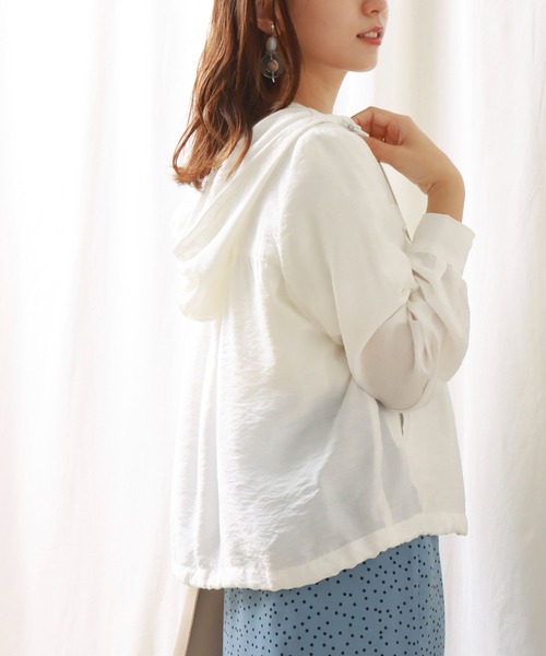 libelle more（リベル モア）の「シアーマウンテンパーカー　フード付きブルゾン（マウンテンパーカー・レディース・イエロー/ライトカーキ/ブラック/オフホワイト・M/L）」の11枚目の写真