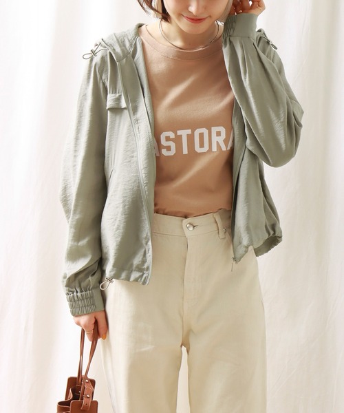 libelle more（リベル モア）の「シアーマウンテンパーカー　フード付きブルゾン（マウンテンパーカー・レディース・イエロー/ライトカーキ/ブラック/オフホワイト・M/L）」の18枚目の写真