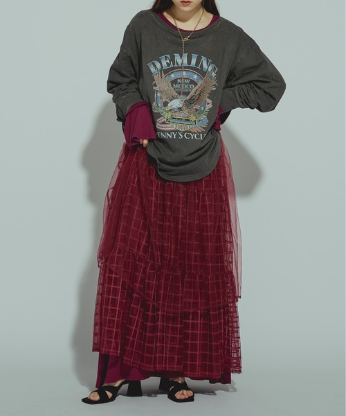 GOOD ROCK SPEED(グッドロックスピード)の「【GOOD ROCK SPEED】EAGLE L/S tee(Tシャツ/カットソー・レディース・ブラック/ベージュ・FREE)」の14枚目の写真