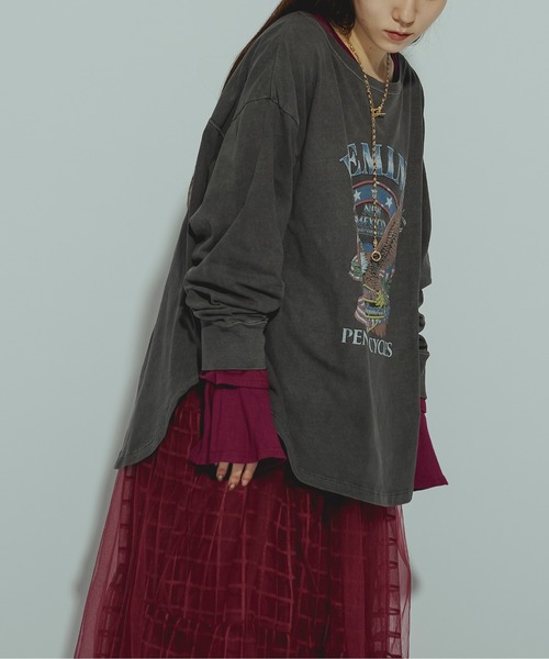 GOOD ROCK SPEED(グッドロックスピード)の「【GOOD ROCK SPEED】EAGLE L/S tee(Tシャツ/カットソー・レディース・ブラック/ベージュ・FREE)」の15枚目の写真