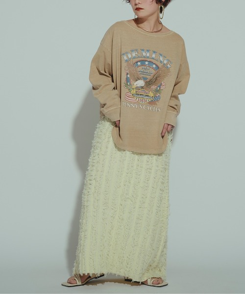 GOOD ROCK SPEED(グッドロックスピード)の「【GOOD ROCK SPEED】EAGLE L/S tee(Tシャツ/カットソー・レディース・ブラック/ベージュ・FREE)」の21枚目の写真