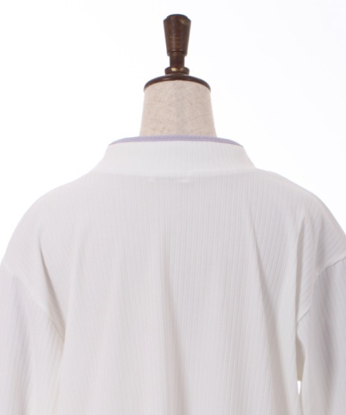 axes femme（アクシーズファム）の「チャイナボタンリブトップス（Tシャツ/カットソー・レディース・ブラック/レッド/ホワイト・FREE）」の15枚目の写真