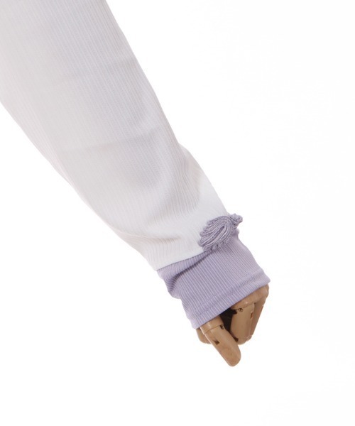 axes femme（アクシーズファム）の「チャイナボタンリブトップス（Tシャツ/カットソー・レディース・ブラック/レッド/ホワイト・FREE）」の16枚目の写真