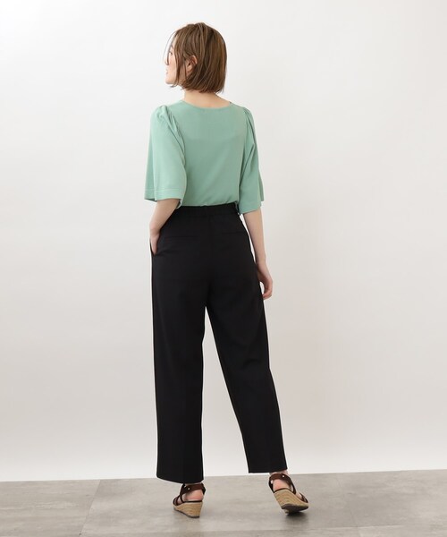 grove(グローブ)の「◆イージーケアがうれしい脚長効果のあるハイウエストデザインのストーレートボトム!!(その他パンツ・レディース・ブルー/ブラック/ライトベージュ・02/03/01/05/04)」の7枚目の写真