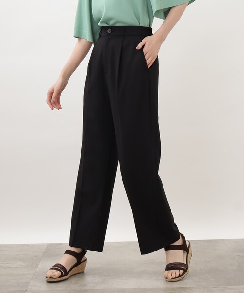 grove(グローブ)の「◆イージーケアがうれしい脚長効果のあるハイウエストデザインのストーレートボトム!!(その他パンツ・レディース・ブルー/ブラック/ライトベージュ・02/03/01/05/04)」の8枚目の写真