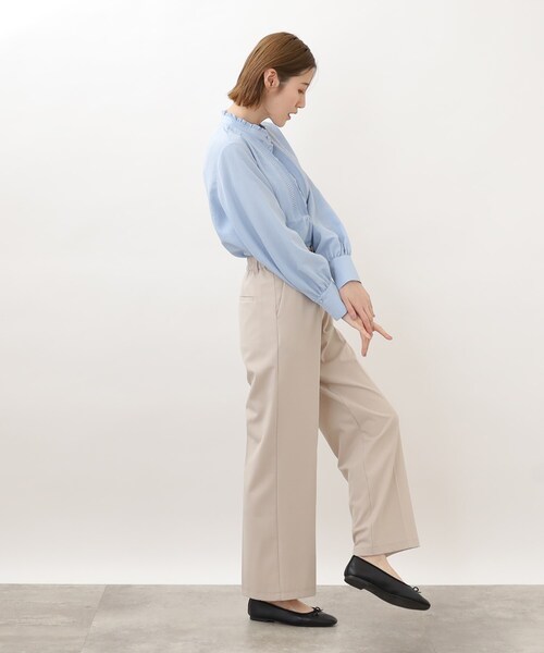 grove(グローブ)の「◆イージーケアがうれしい脚長効果のあるハイウエストデザインのストーレートボトム!!(その他パンツ・レディース・ブルー/ブラック/ライトベージュ・02/03/01/05/04)」の18枚目の写真