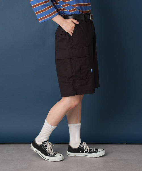 GEVACO（ゲバコ）の「【GEVACO/ゲバコ】リップストップカーゴショーツ（カーゴパンツ・レディース・オリーブ/ブラック/カーキ・MEDIUM）」の2枚目の写真