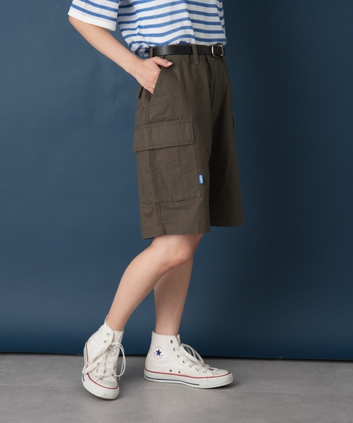 GEVACO（ゲバコ）の「【GEVACO/ゲバコ】リップストップカーゴショーツ（カーゴパンツ・レディース・オリーブ/ブラック/カーキ・MEDIUM）」の15枚目の写真