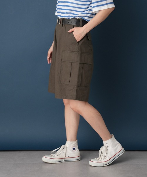 GEVACO（ゲバコ）の「【GEVACO/ゲバコ】リップストップカーゴショーツ（カーゴパンツ・レディース・オリーブ/ブラック/カーキ・MEDIUM）」の17枚目の写真