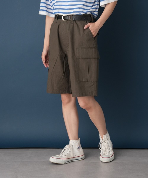 GEVACO（ゲバコ）の「【GEVACO/ゲバコ】リップストップカーゴショーツ（カーゴパンツ・レディース・オリーブ/ブラック/カーキ・MEDIUM）」の18枚目の写真