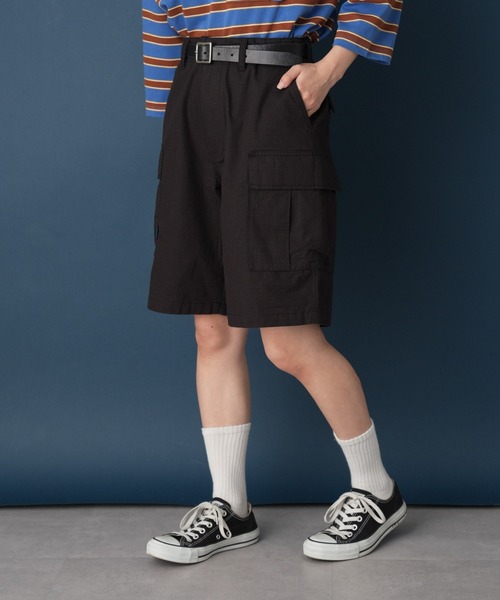GEVACO（ゲバコ）の「【GEVACO/ゲバコ】リップストップカーゴショーツ（カーゴパンツ・レディース・オリーブ/ブラック/カーキ・MEDIUM）」の7枚目の写真