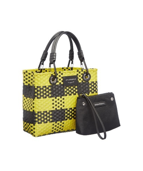 エンポリオ アルマーニMyEA ショッパー 編み込み チェックモチーフ スモール EMPORIO ARMANI（エンポリオアルマーニ）の「【エンポリオ アルマーニ