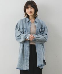 ドット釦デニムSH
