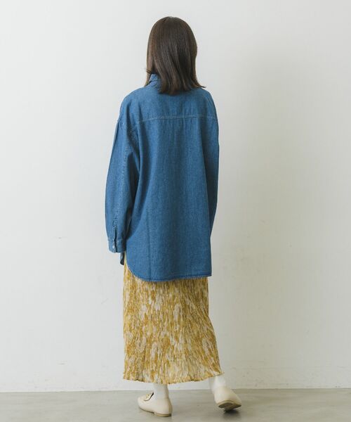 RETRO GIRL（レトロガール）の「ドット釦デニムSH（シャツ/ブラウス・レディース・ブルー/ブラック/ケミカルウォッシュ・FREE）」の14枚目の写真