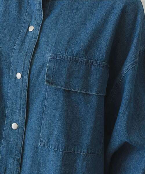 RETRO GIRL（レトロガール）の「ドット釦デニムSH（シャツ/ブラウス・レディース・ブルー/ブラック/ケミカルウォッシュ・FREE）」の19枚目の写真