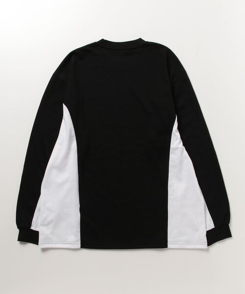 XU（エックスユー）の「【XU】bi-color long sleeve tee（Tシャツ/カットソー・メンズ・ホワイト/ブラック・ONE SIZE）」の3枚目の写真