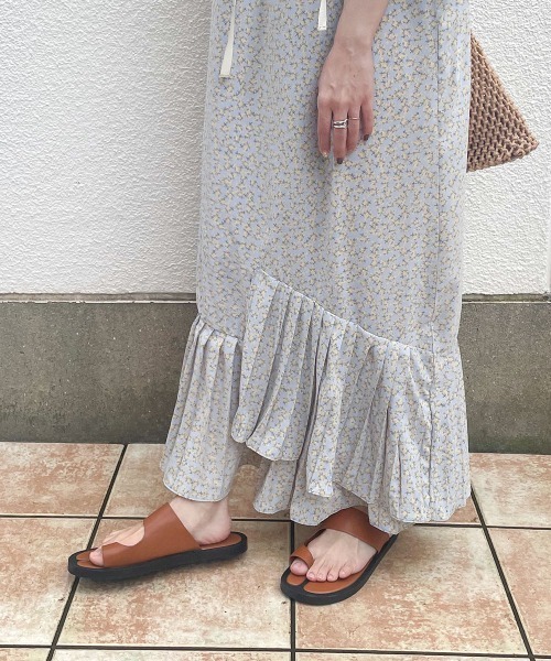 Bab（バブ）の「裾アシメプリーツワンピース（ワンピース・レディース・ライトブルー/オフホワイト/ブラック・M）」の21枚目の写真