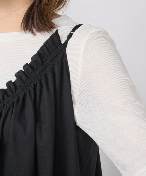 RIVE DROITE（リヴドロワ）の「ゆったり着られる/コットンシフォンマキシワンピース（ワンピース・レディース・ブラック/レッド/オフホワイト・FREE）」の7枚目の写真