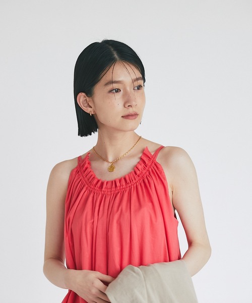 RIVE DROITE（リヴドロワ）の「ゆったり着られる/コットンシフォンマキシワンピース（ワンピース・レディース・ブラック/レッド/オフホワイト・FREE）」の12枚目の写真