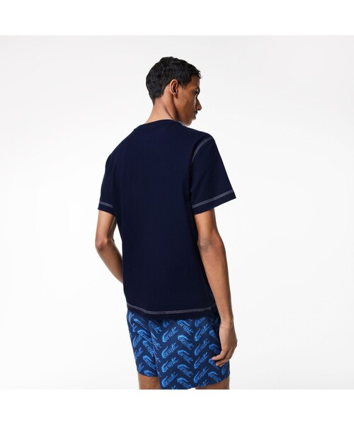 LACOSTE（ラコステ）の「ヴィンテージプリントクルーネックTシャツ（Tシャツ/カットソー・メンズ・ネイビー/ホワイト/ピンク/ブルー・3/4/5/2）」の6枚目の写真