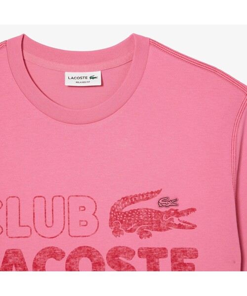 LACOSTE（ラコステ）の「ヴィンテージプリントクルーネックTシャツ（Tシャツ/カットソー・メンズ・ネイビー/ホワイト/ピンク/ブルー・3/4/5/2）」の14枚目の写真