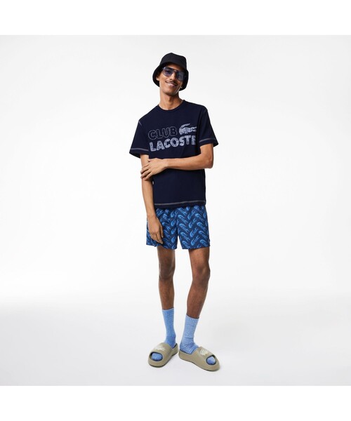 LACOSTE（ラコステ）の「ヴィンテージプリントクルーネックTシャツ（Tシャツ/カットソー・メンズ・ネイビー/ホワイト/ピンク/ブルー・3/4/5/2）」の15枚目の写真