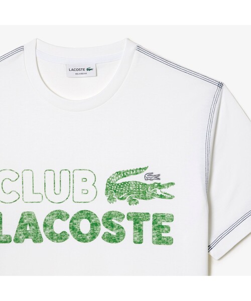 LACOSTE（ラコステ）の「ヴィンテージプリントクルーネックTシャツ（Tシャツ/カットソー・メンズ・ネイビー/ホワイト/ピンク/ブルー・3/4/5/2）」の16枚目の写真