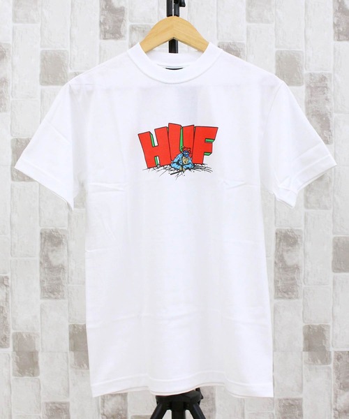 HUF(ハフ)の「ザ ドロップクルーネックTシャツ The Drop S/S Tee(Tシャツ/カットソー・メンズ・ホワイト/オリーブ・S/M/L/XL)」の2枚目の写真