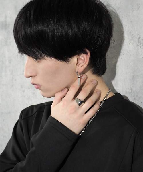 SBG(エスビー)の「SBG バーデザインピアス/イヤリング(ピアス(片耳用)・メンズ・シルバー系その他/ブラック/ブラック系その他/シルバー・FREE)」の17枚目の写真