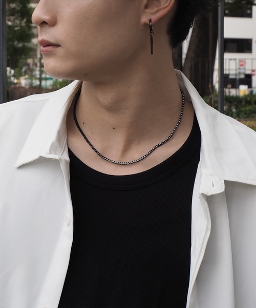 SBG(エスビー)の「SBG バーデザインピアス/イヤリング(ピアス(片耳用)・メンズ・シルバー系その他/ブラック/ブラック系その他/シルバー・FREE)」の18枚目の写真