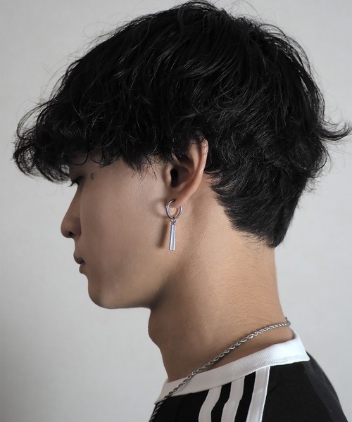 SBG(エスビー)の「SBG バーデザインピアス/イヤリング(ピアス(片耳用)・メンズ・シルバー系その他/ブラック/ブラック系その他/シルバー・FREE)」の21枚目の写真