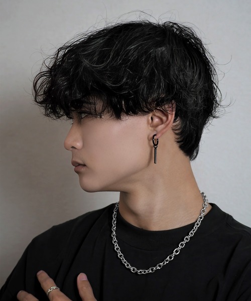 SBG(エスビー)の「SBG バーデザインピアス/イヤリング(ピアス(片耳用)・メンズ・シルバー系その他/ブラック/ブラック系その他/シルバー・FREE)」の16枚目の写真