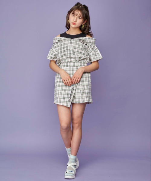 SISTER JENNI(SISTER JENNI)の「チェックドッキングシャツ(シャツ/ブラウス・キッズ・グリーン/ラベンダー・130cm/140cm/150cm/160cm)」の6枚目の写真