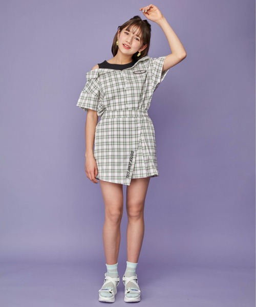 SISTER JENNI(SISTER JENNI)の「チェックドッキングシャツ(シャツ/ブラウス・キッズ・グリーン/ラベンダー・130cm/140cm/150cm/160cm)」の10枚目の写真