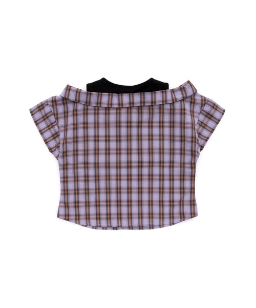 SISTER JENNI(SISTER JENNI)の「チェックドッキングシャツ(シャツ/ブラウス・キッズ・グリーン/ラベンダー・130cm/140cm/150cm/160cm)」の5枚目の写真