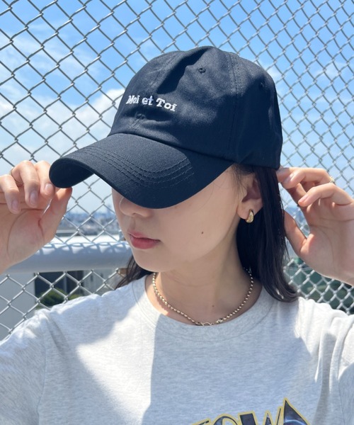 CLEA(クレア)の「【全6色】Moi et Toi ロゴ刺繍カラーキャップ(キャップ・レディース・ブラック/ライトピンク/ライトベージュ/オレンジ/ベージュ/ピンク・FREE)」の21枚目の写真