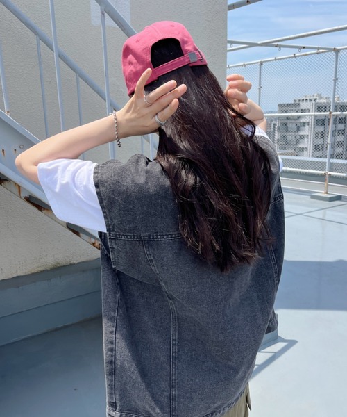 CLEA(クレア)の「【全6色】Moi et Toi ロゴ刺繍カラーキャップ(キャップ・レディース・ブラック/ライトピンク/ライトベージュ/オレンジ/ベージュ/ピンク・FREE)」の16枚目の写真