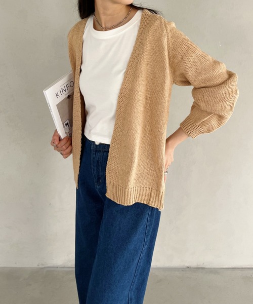 CLEA（クレア）の「オーバーサイズカーディガンボレロ（カーディガン/ボレロ・レディース・ネイビー/ブラック/ベージュ・FREE）」の22枚目の写真