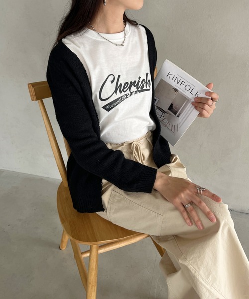 CLEA（クレア）の「オーバーサイズカーディガンボレロ（カーディガン/ボレロ・レディース・ネイビー/ブラック/ベージュ・FREE）」の6枚目の写真