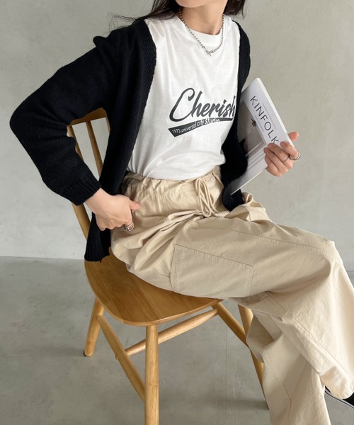 CLEA（クレア）の「オーバーサイズカーディガンボレロ（カーディガン/ボレロ・レディース・ネイビー/ブラック/ベージュ・FREE）」の9枚目の写真