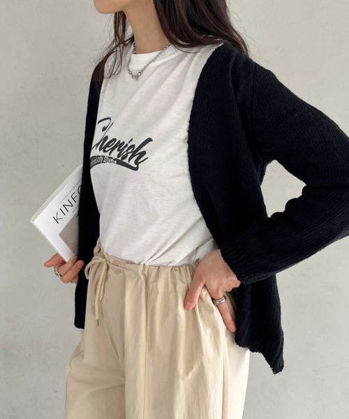 CLEA（クレア）の「オーバーサイズカーディガンボレロ（カーディガン/ボレロ・レディース・ネイビー/ブラック/ベージュ・FREE）」の21枚目の写真