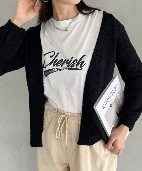 CLEA（クレア）の「オーバーサイズカーディガンボレロ（カーディガン/ボレロ・レディース・ネイビー/ブラック/ベージュ・FREE）」の18枚目の写真