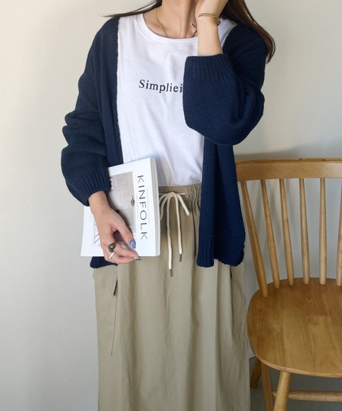 CLEA（クレア）の「オーバーサイズカーディガンボレロ（カーディガン/ボレロ・レディース・ネイビー/ブラック/ベージュ・FREE）」の11枚目の写真