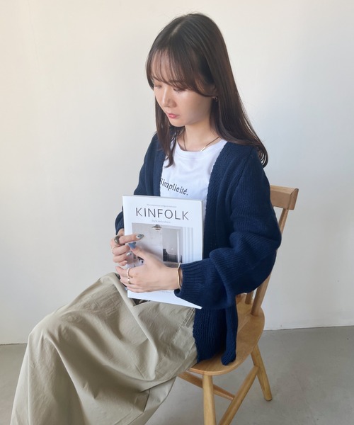 CLEA（クレア）の「オーバーサイズカーディガンボレロ（カーディガン/ボレロ・レディース・ネイビー/ブラック/ベージュ・FREE）」の8枚目の写真