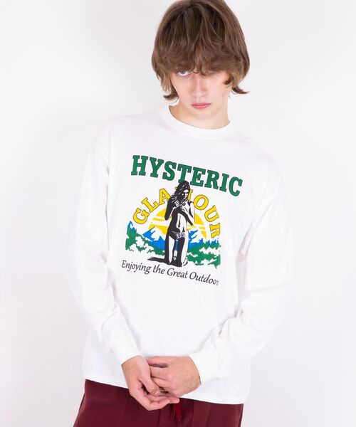 HYSTERIC GLAMOUR(ヒステリックグラマー)の「GREAT OUTDOOR Tシャツ(Tシャツ/カットソー・メンズ・ホワイト/ブルー/ブラック・MEDIUM/LARGE/X-LARGE/SMALL)」の5枚目の写真