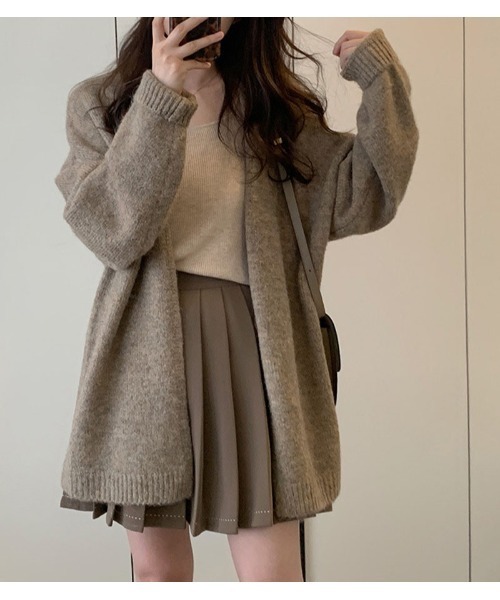 meJane(ミージェーン)の「コクーンシルエットニットカーデガン(カーディガン/ボレロ・レディース・ライトベージュ/チャコールグレー/ダークベージュ・FREE)」の19枚目の写真